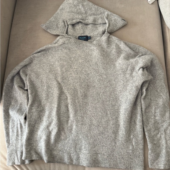 Faconnable Jackets & Blazers - Faconnable Light Gray Hooded Utility Jacket